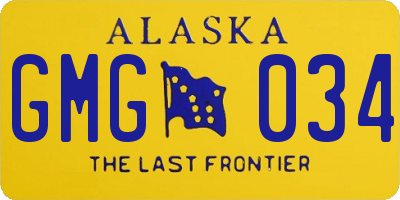 AK license plate GMG034