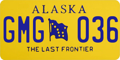 AK license plate GMG036