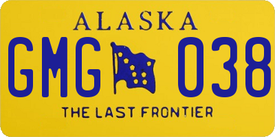 AK license plate GMG038