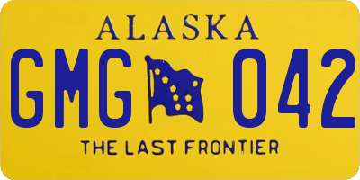 AK license plate GMG042