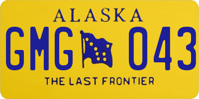 AK license plate GMG043