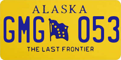 AK license plate GMG053