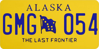 AK license plate GMG054