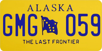 AK license plate GMG059