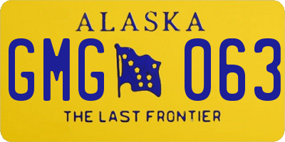 AK license plate GMG063