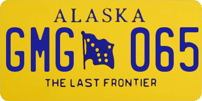 AK license plate GMG065