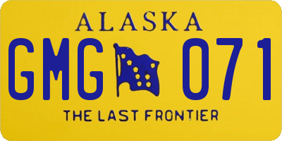 AK license plate GMG071