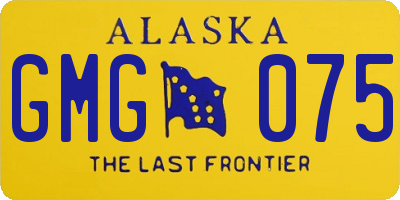 AK license plate GMG075