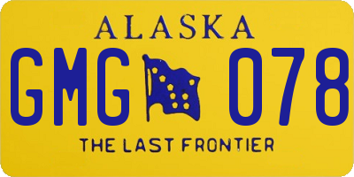 AK license plate GMG078