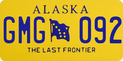 AK license plate GMG092