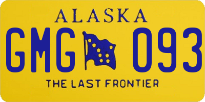 AK license plate GMG093