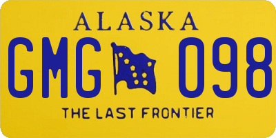 AK license plate GMG098