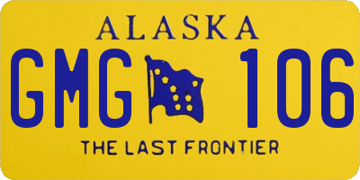 AK license plate GMG106