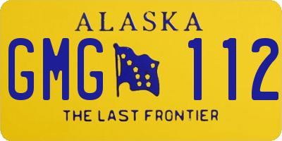 AK license plate GMG112