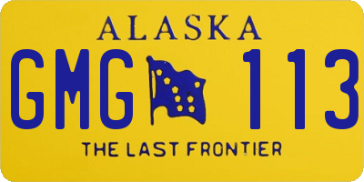 AK license plate GMG113