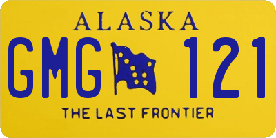 AK license plate GMG121