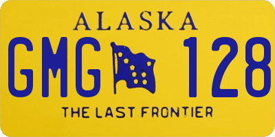 AK license plate GMG128