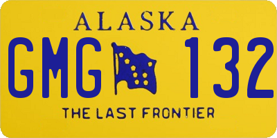 AK license plate GMG132