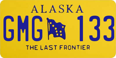 AK license plate GMG133