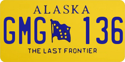 AK license plate GMG136