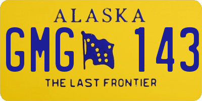 AK license plate GMG143