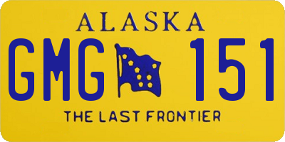 AK license plate GMG151