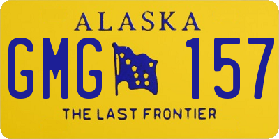AK license plate GMG157