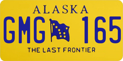 AK license plate GMG165