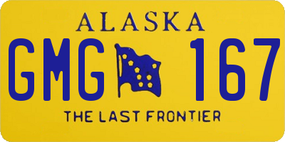AK license plate GMG167