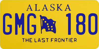 AK license plate GMG180