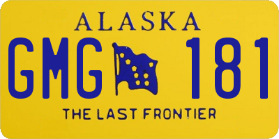 AK license plate GMG181