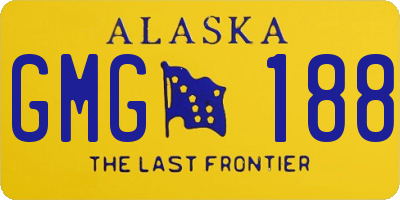 AK license plate GMG188