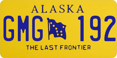 AK license plate GMG192