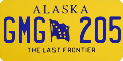 AK license plate GMG205