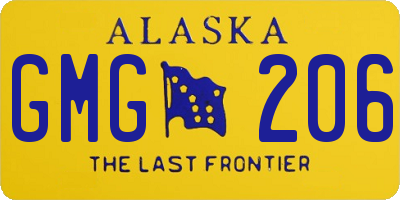 AK license plate GMG206