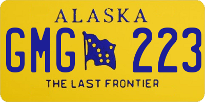 AK license plate GMG223