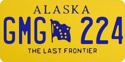 AK license plate GMG224