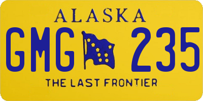 AK license plate GMG235