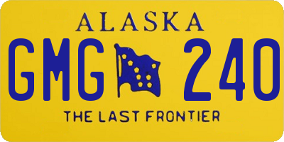 AK license plate GMG240