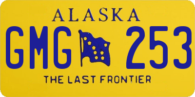 AK license plate GMG253