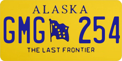 AK license plate GMG254