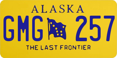 AK license plate GMG257