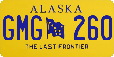 AK license plate GMG260