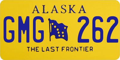 AK license plate GMG262