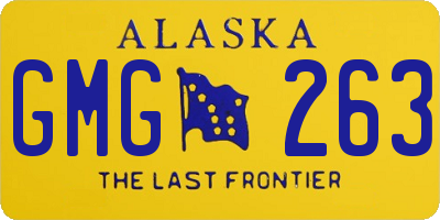 AK license plate GMG263