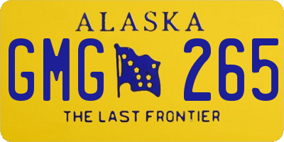 AK license plate GMG265