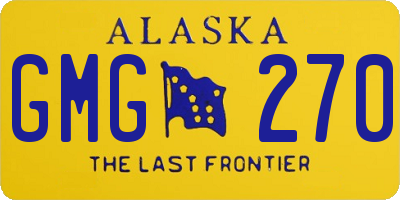 AK license plate GMG270