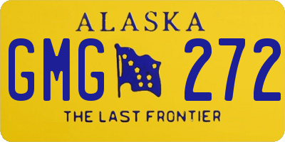 AK license plate GMG272