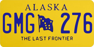 AK license plate GMG276