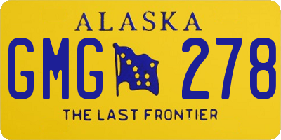 AK license plate GMG278